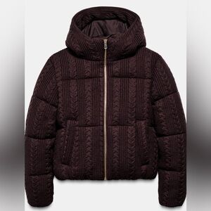 Zara Dark Brown  Puffer Jacket